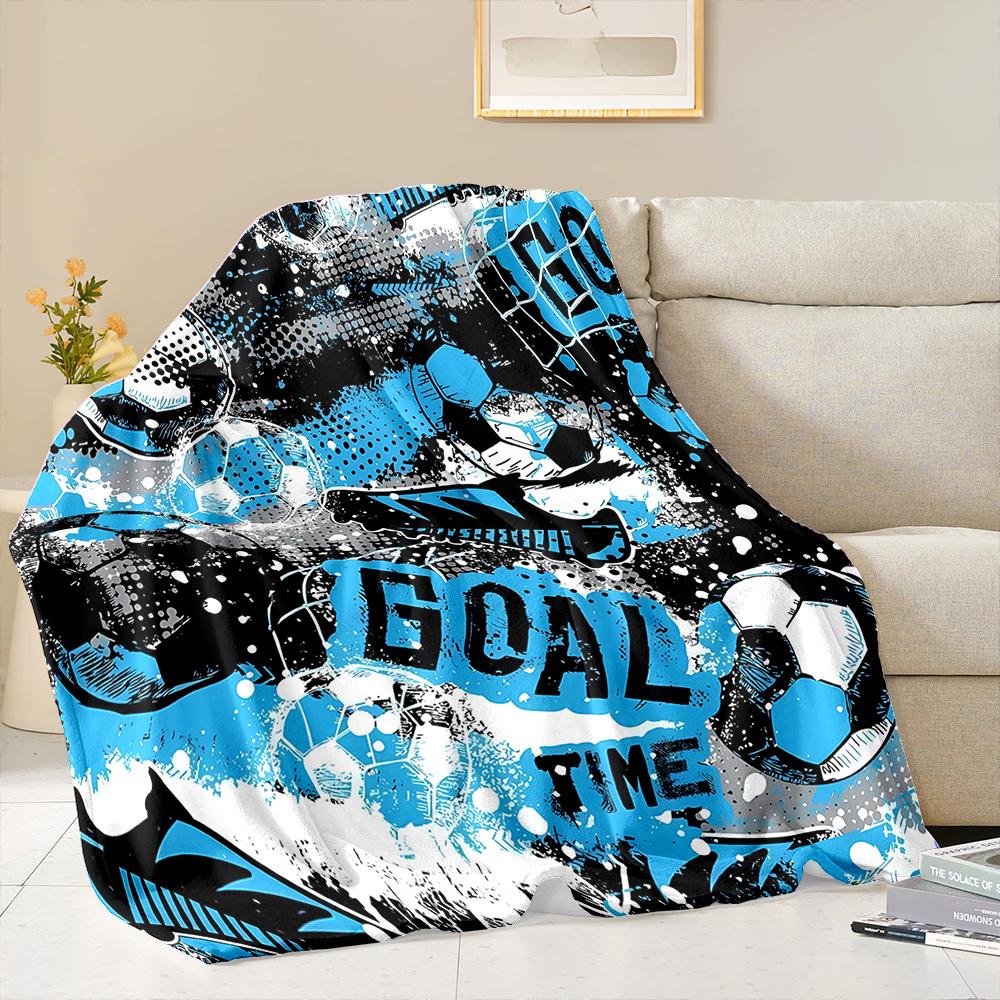 3D New Arrive Football Sports Theme Flannel Blanket for Bed Bedroom Sofa Picnic,Throw Blanket for Cover Outdoor Leisure Trip Nap