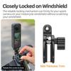 Aluminum Alloy Motorcycle Windscreen Clamp Durable Clip Motorbike Camera Mount Action Camera for DJI Action/GoPro/Insta360