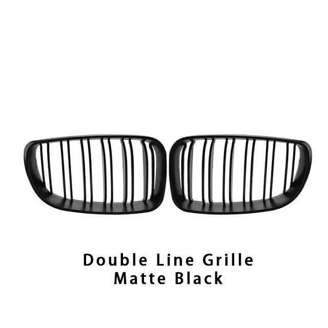 For BMW  E81 E82 E87 E88 1 series Car Front Bumper Kidney Grille Racing Grills Grilles Gloss Black Dual Slats Grill 2007-2011