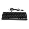 USB Wired Gaming Keyboard 60 Percent RGB Backlight 61 Keys Portable Compact Keyboard for PC Gamer Typist Black