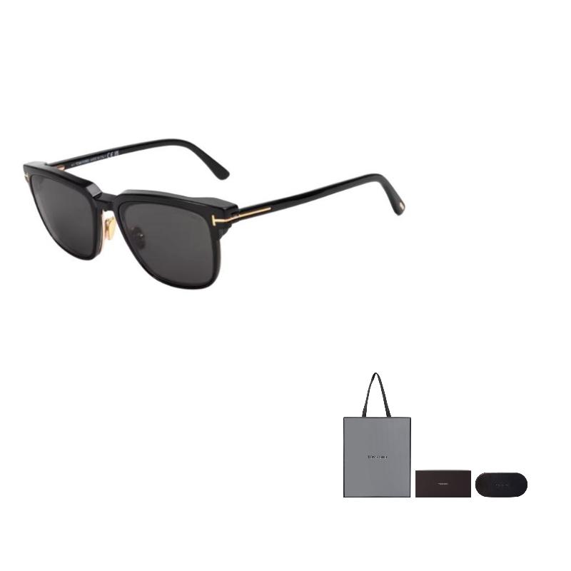 TF Personality Design Square Sunglasses Unisex Sunglasses Black Gold TF5683-B_001_54