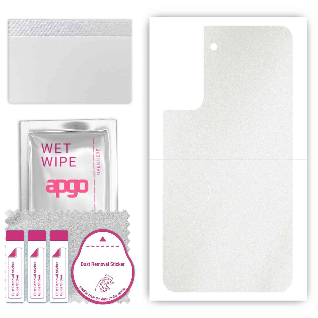 apgo Protective Skin Sticker for the Back Compatible with Samsung Galaxy S21 FE 5G, Wrap Film, Foil, Vinyl - Pattern Matte Transparent