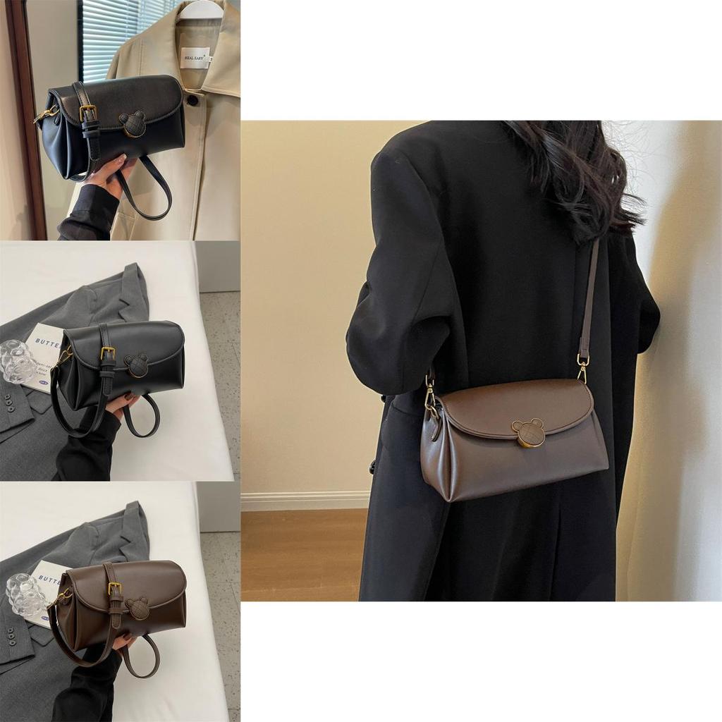Stylish Korean Version Handbag Women 2023 New Autumn Winter Vintage Casual Small Square Bag High-end Feel Niche Design Single Shoulder Bag