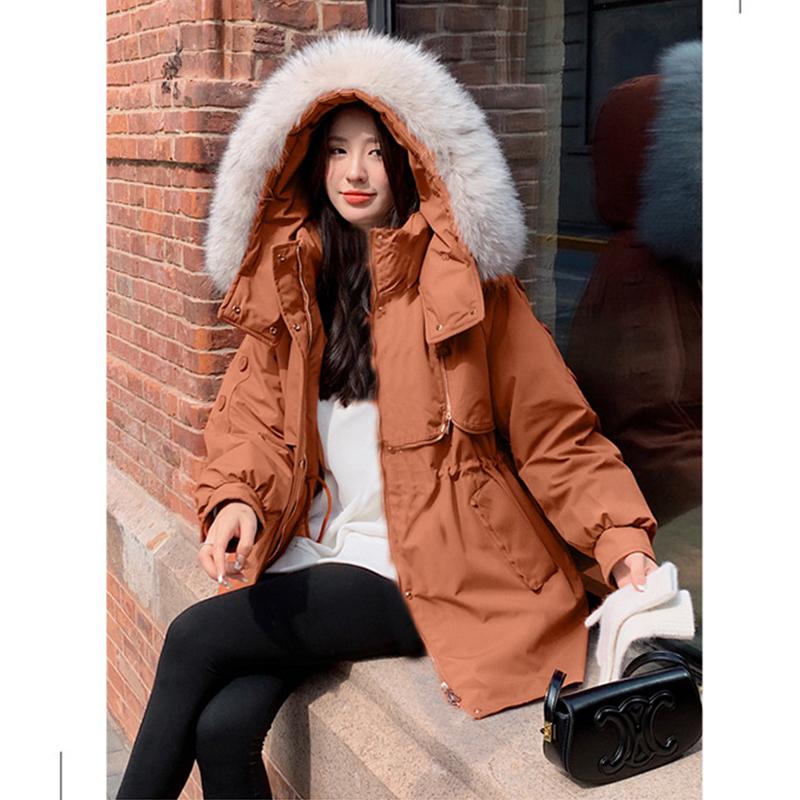 Autumn and Winter Plus Velvet Jacket Women's Loose Cotton Jacket Short Hooded Style Overcomes Casual Cotton Jacket