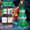 7FT Inflatable Christmas Tree Santa Claus Blow Up Model Decoration With Built-In LED For Xmas Party Holiday Indoor Outdoor Yard