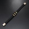 Men PU Leather Bracelet Magnet Buckle Bangle Birthday Gift