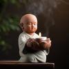 Feng Shui Keramik Kinderfigur, Lotuslampe, Kerzenständer, Kerze, Haushalts Opferkerzenständer, Buddhistisches Altar Opfer item