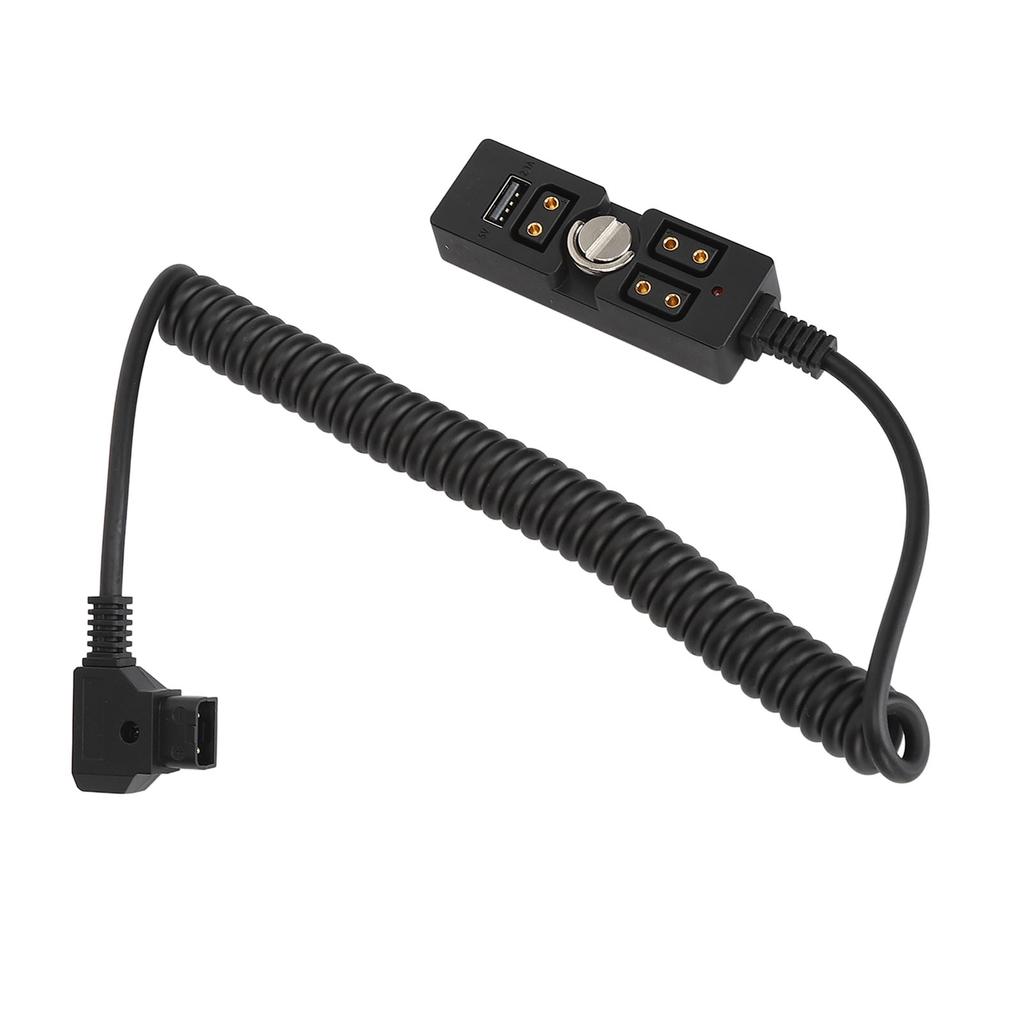 D-Tap Stecker auf 3-fach Buchse Splitter mit 5V USB-Anzeige 1 4in Handschraube Stromkabelanschluss für ARRI RED V-Mount
