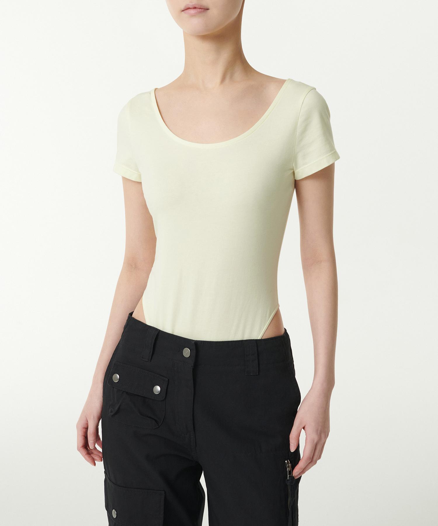 Musinsa Standard Woman Women S Scoop Neck Bodysuit [Lemon] Lemon/L