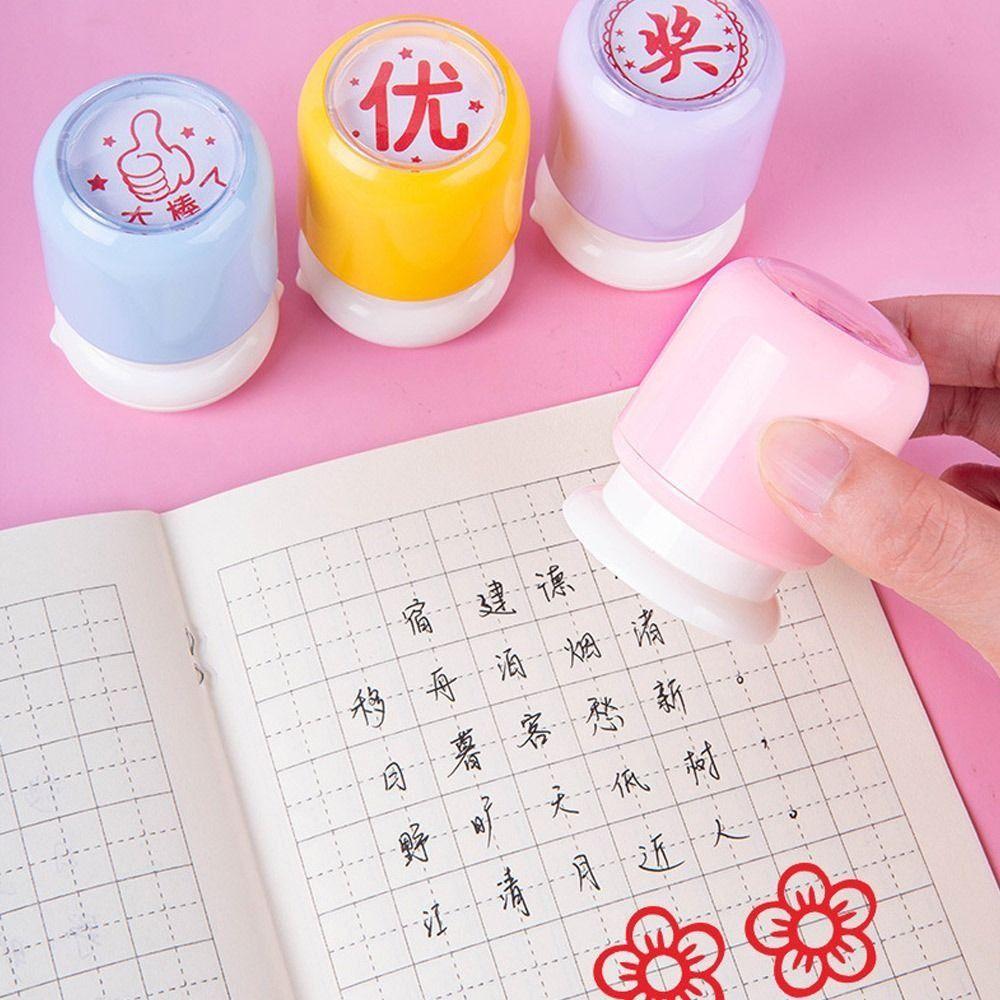 Diy Stamper Teacher'S Seal Encouragement Comments Reward Comments Correction Homework Stamp Durable Design Praise Comments