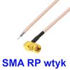 Pigtail SMA-RP plug angled 10cm RG178 FOR soldering