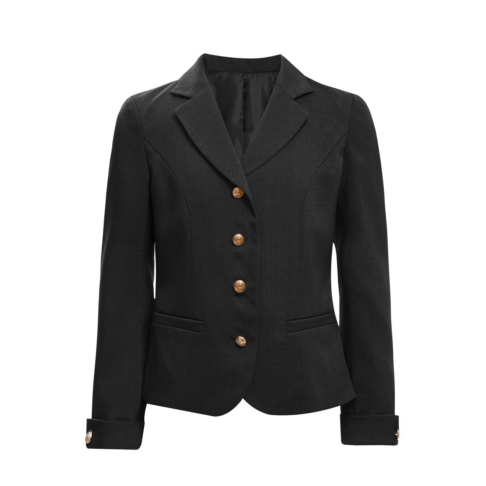 

Girls Formal Blazer Lapel Design Long Sleeve Button Down Front Jacket with Pockets 5-6 Years чорний