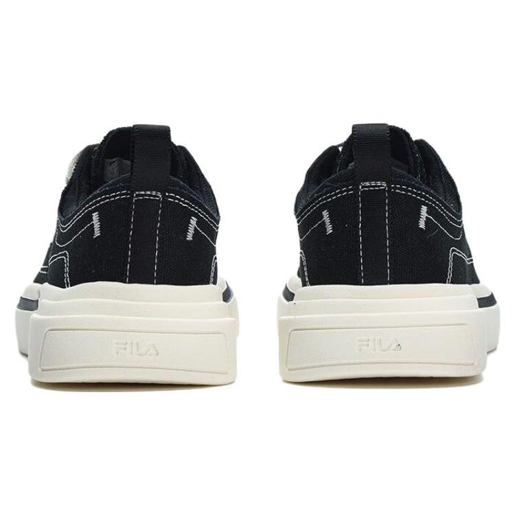 FILA Loop Retro Classic Shock Absorbing Low Top Canvas Shoes Women sneaker White Black F12W322305FBK