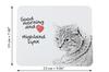 Highland Lynx - Art-Dog markasından baskılı mouse pad, kişiselleştirilmiş kedi pedi, ofis çalışanı için benzersiz bir alet