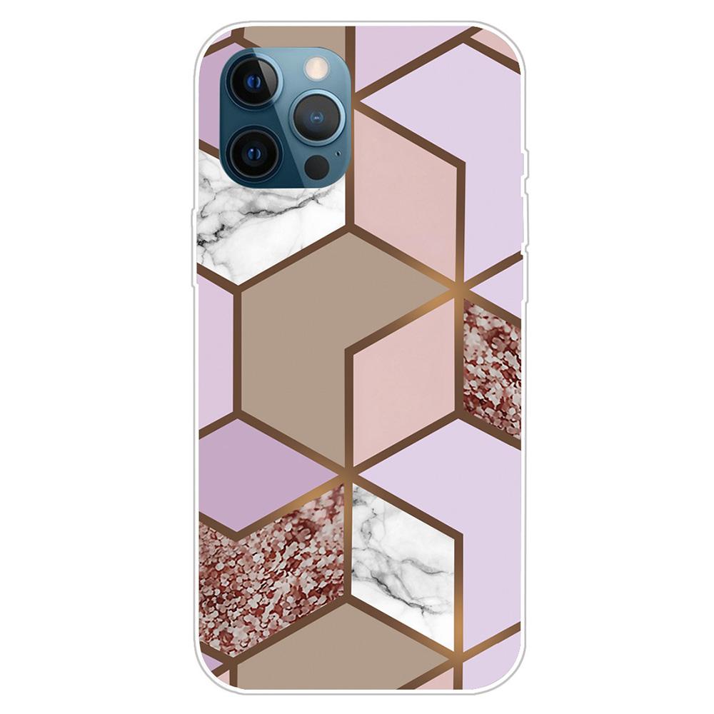 For iPhone 16 Pro Max Case Abstract Marble Pattern Printing TPU Phone Cover