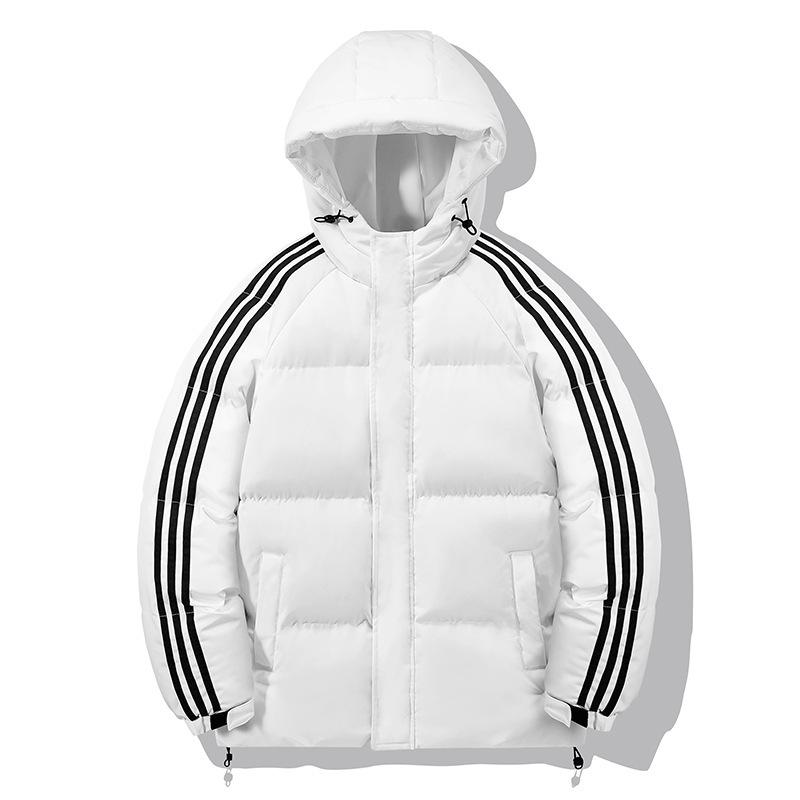 Stilvolle Herren Winter Daunen-Baumwolljacke mit Kapuze - Trendige, Warme, Dicke, Locker geschnittene Outerwear im Hong Kong Stil für Paare.