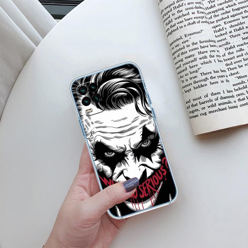 Joker Art Transparent Phone Case for Motorola Moto Edge 20 30 40 50 S30 Fusion Ultra Pro Neo Lite + G200 G23