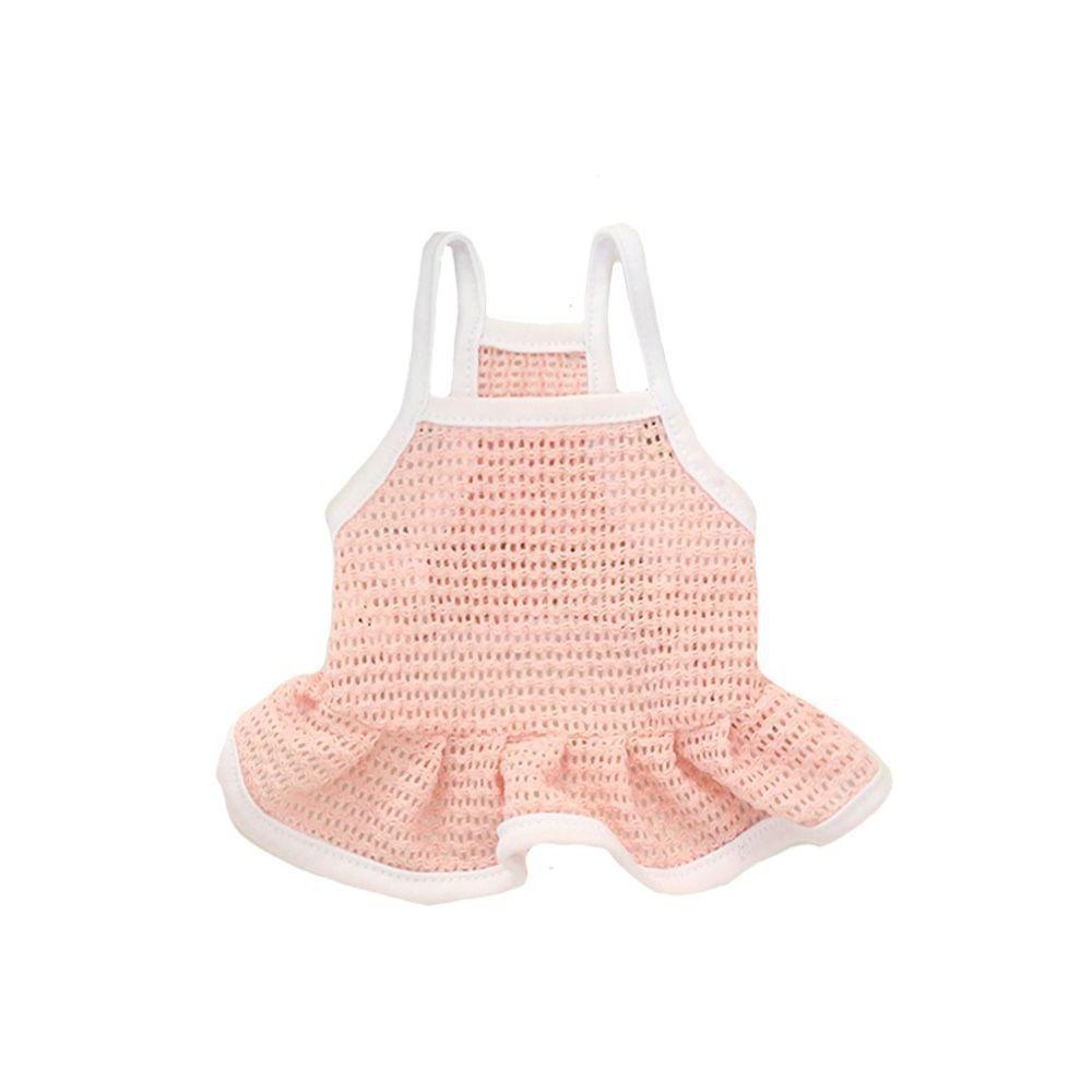 

Mesh Pet Strap Skirt Thin Dog Cooling Jumpsuit Fashion Cat Vest Daily Wear M розовый