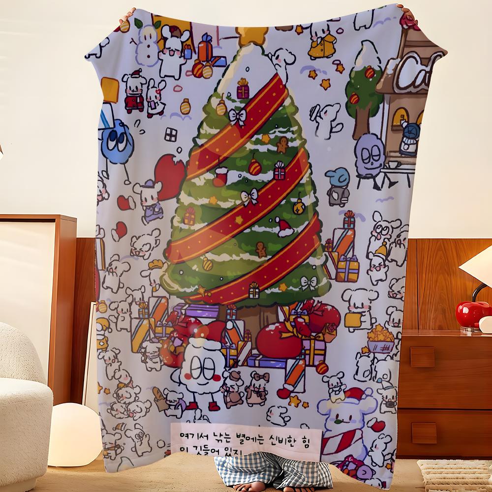 Art S-soupsoup Throw Flannel Throw Blanket, Lightweight Cozy, Durable Washable Cute Cool