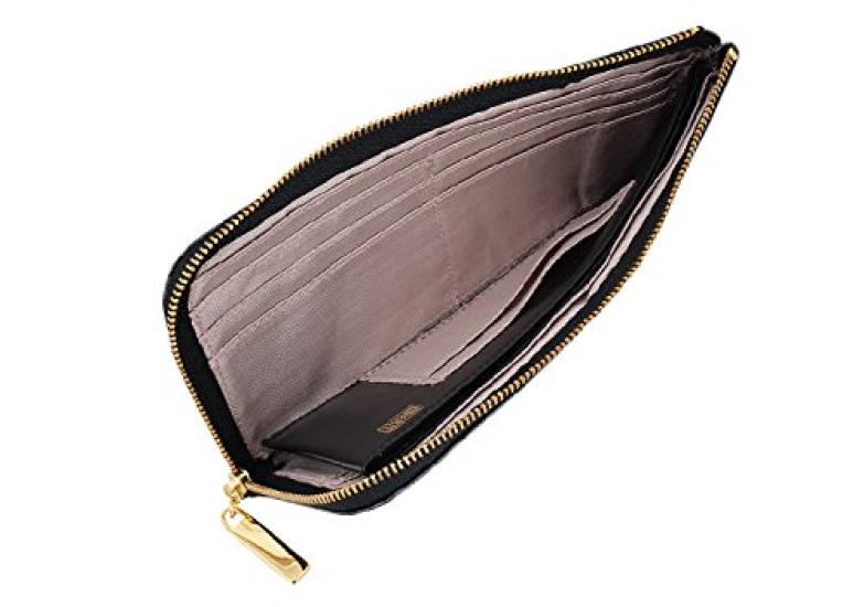 LiBERTE zipper long wallet 0352007 Black L-shaped