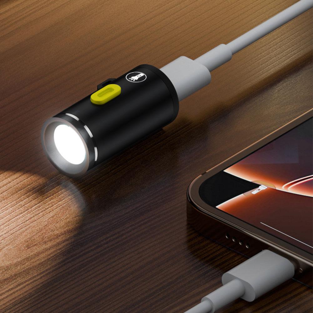 4-1PCS Portable Camping Flashlight Aluminum Alloy Outdoor Emergency Light Type C Powered Torch LED Handheld Mini Flashlight