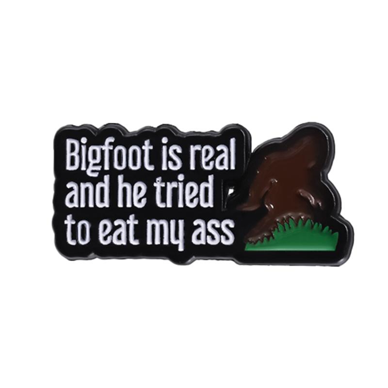Bigfoot Believe In You Enamel Pin Cryptid Quest Sasquatch I Hate People Brooches Lapel Badge Fashion Jewelry Gifts for Friends