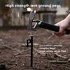 Tent Stakes Heavy Duty Metal Tent Pegs for Camping Steel Tent StakesUnbreakable and Inflexible Black