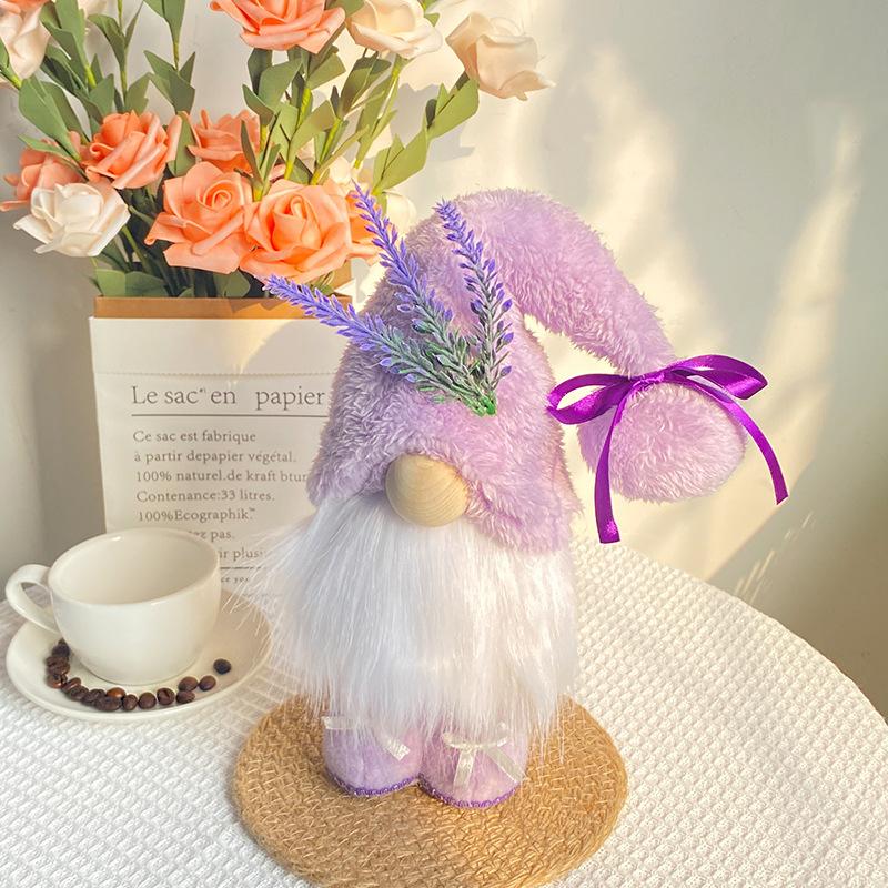 Mother's Day Ornament Faceless Gnome Plush Faceless Gonk Doll Dwarf Elf Decoration Holding Tulip Rudolph Plushie Toy Gifts
