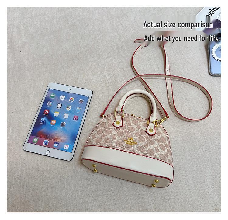Borsa a mano piccola di lusso alla moda stile retrò con conchiglia: Borsa a Tracolla e a Spalla Versatile e di Alta Qualità