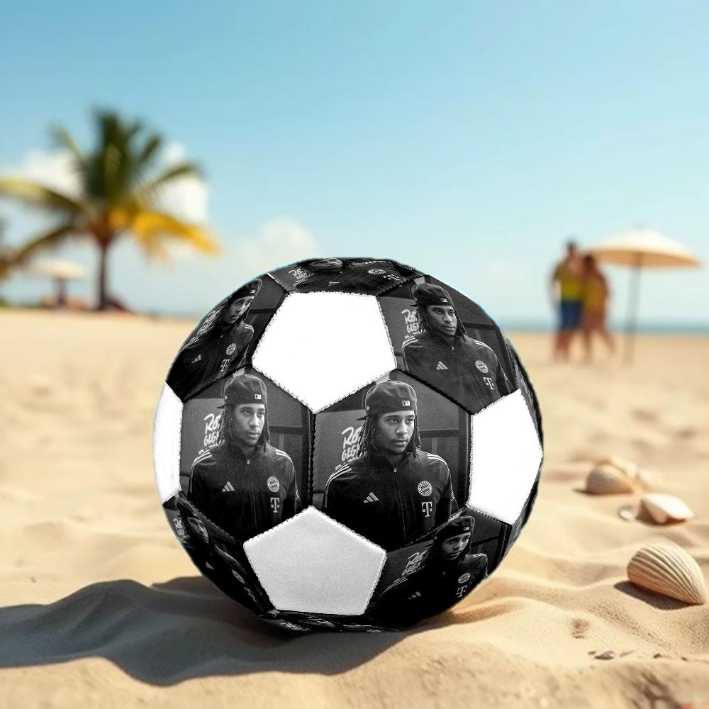 Pallone da Calcio Michael Olise Stampato Taglia 5, Cucito a Macchina in PVC, Resistente e ad Alto Rimbalzo, Adatto a Tutte le Età, Merchandising per tifosi, Partite e Uso all'Aperto.