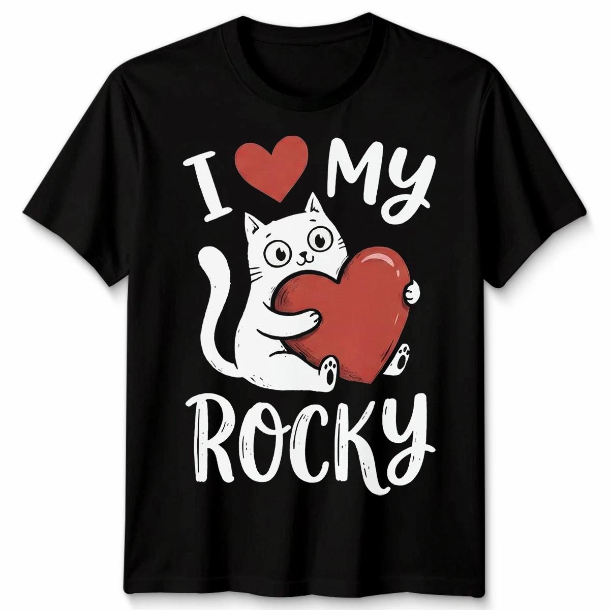 I Love My Rocky Cat Kitten Pet Owner Animal Feline Lover Apparel S