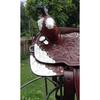 Silla de Montar Western de Cuero Premium para Exhibición, Silla de Caballo para Barrel Racing y Arreos.