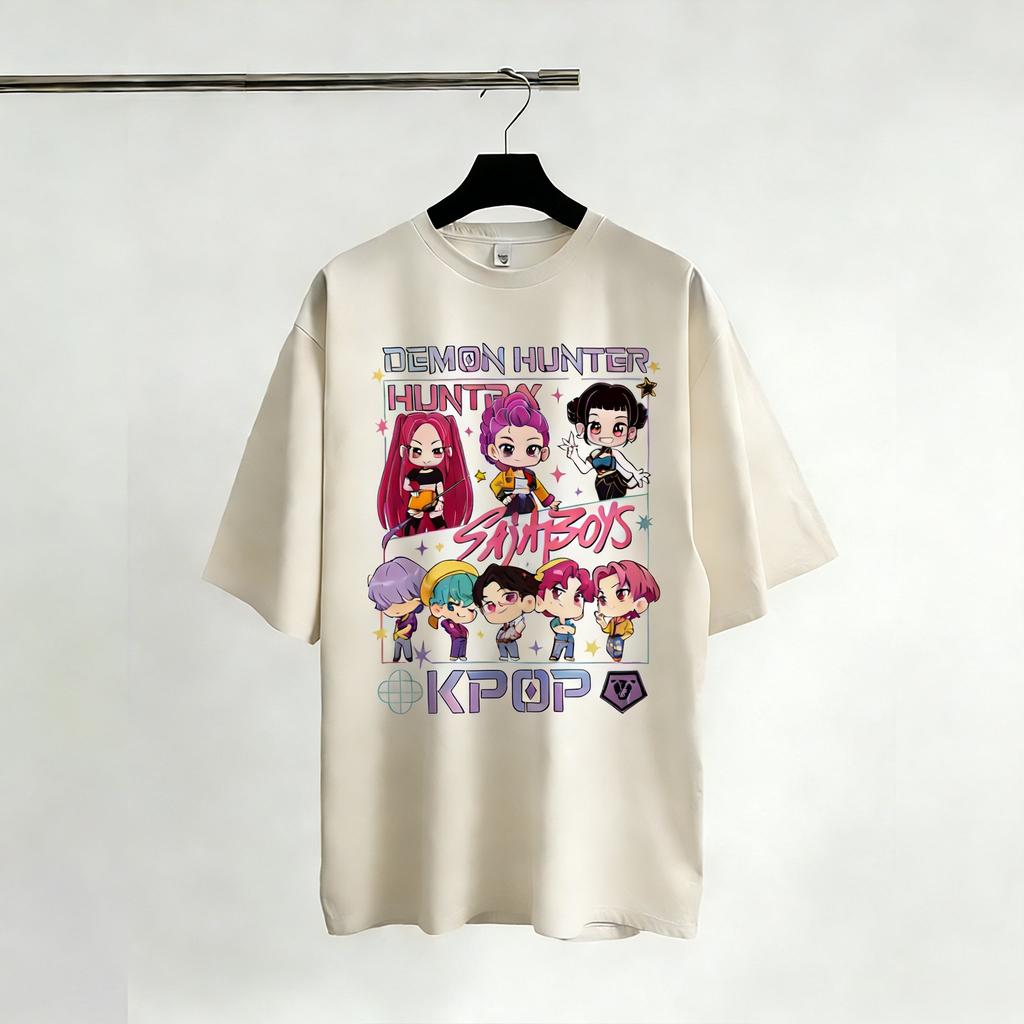 KPop Demon Hunters TShirts Women Man Retro Movie Shirt Graphic Tee Streetwear Short Sleeve Tee Summer Casual Tops Fashion 2026