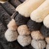 Thicken Plush Stripe Immitation Rabbit Fur Non-Slip Sofa Cover, for Winter Living Room Couch Seat Decor Slipcover Sofa Towel