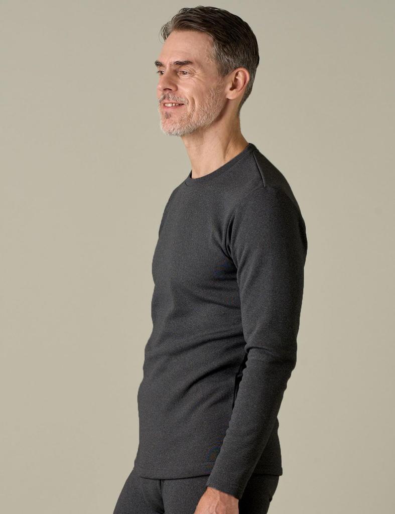 Warm Cold Weather Warm Long Sleeve Inner Shirt Dark Gray Thick 1 Piece Size (Lapasa) Innerwear, Underwear, Fleece-Lined, [2. (2) (Extra Shirt, Only),