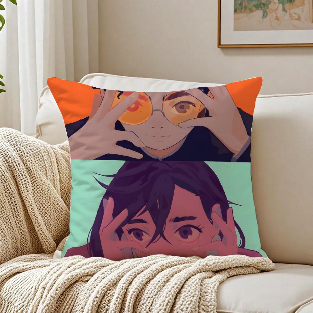 Wacky Japanese Anime DDan Da Dan anime Cushion Cover Pillowcase Antidustmite living Room Sofa Decor Cushion Room