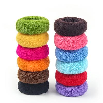 6/12pcs Girls Colorful Wide Thick Elastic Hair Bands Ponytail Holder Children Scrunchie Rubber Band Hair Tie Hair Accessories