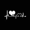 16x7cm Heartbeat Love EKG Car Sticker Auto Body Bumper Windows Motorcycle Laptop Walls Vinyl Film Decal Car Tuning Accessories