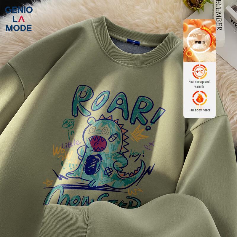 GENIOLAMODE Men's Warm Fleece-Lined Sweatshirt