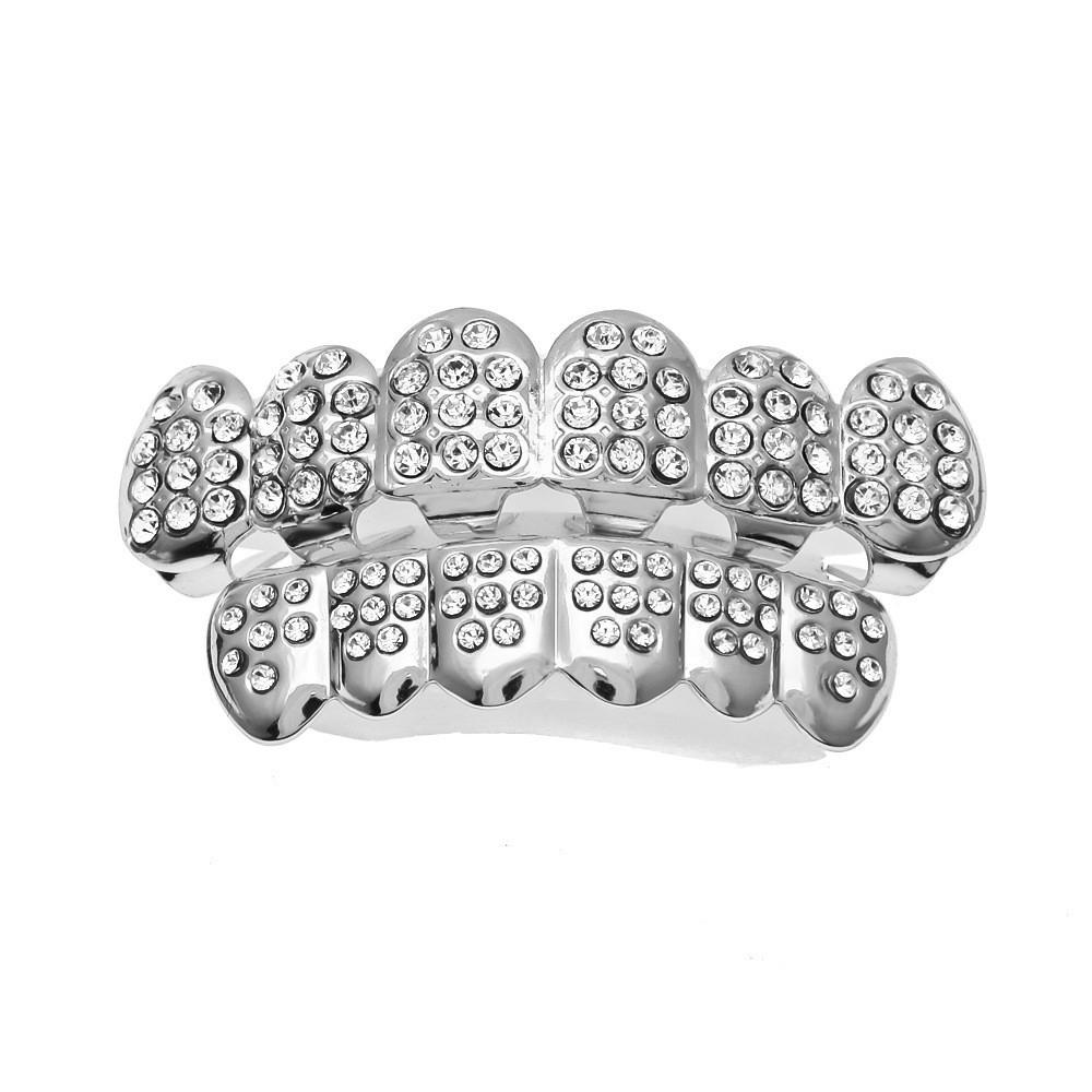 Factory Direct Jewelry Braces Diamond Plated Rap Braces Teeth Grills