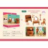 Forest Home Animal Family Mini Rabbit Villa Living Room Kitchen Bedroom Garden Micro Furniture Set Girl Pretend Play Toy Model