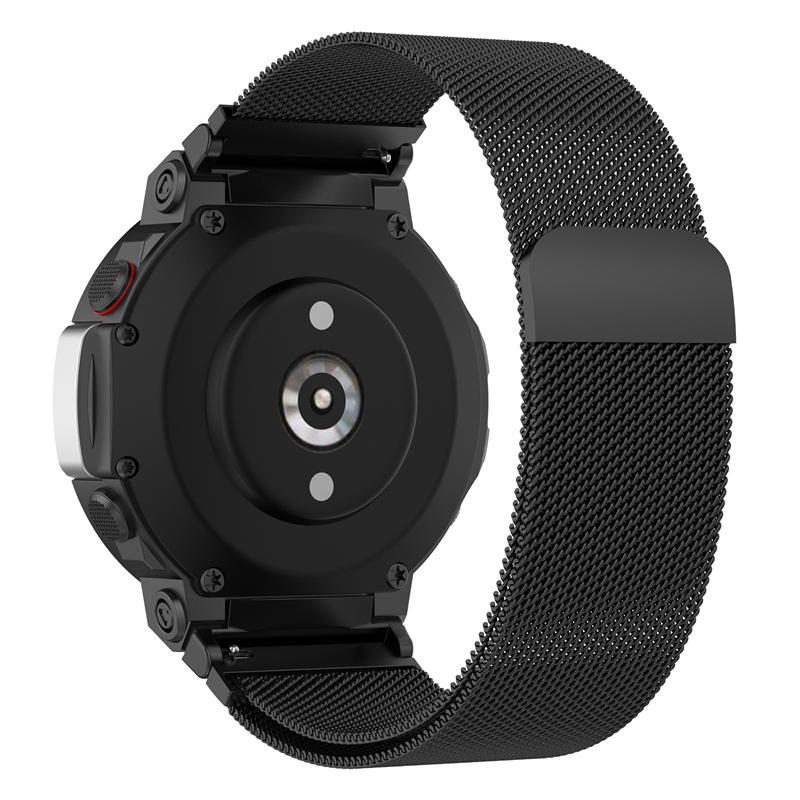 

For Huami Amazfit T-Rex 2 Smart Watch Milanese Mesh Band Stainless Steel Replacement Strap Black
