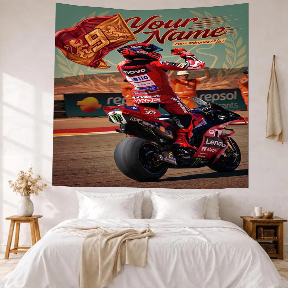 Jorge Lorenzo Custom Your Name Wall Decor Tapestry Art For Pet Memorial Birthdaywedding Party Backdrop Family Gift