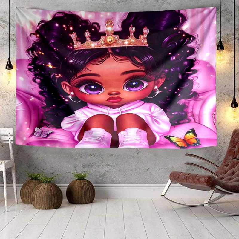 Royal Butterfly Princess Dreams Tapestry, Unique Design Tapestry, Wall Decor for Bedroom,Livingroom, Playroom,Heartwarming Fan Holiday Gifts