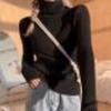 Autumn and Winter High-neck Knitted Sweater for Women, Stylish Tight Base Sweater, High-end Soft and Soft Inner Layer Top
