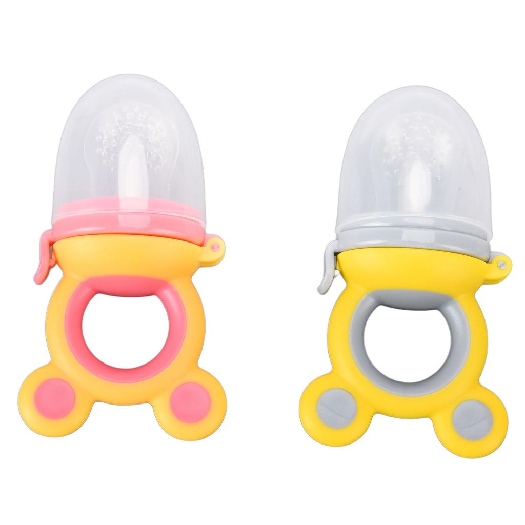 2pcs Baby Food Fruit Feeder Pacifier Cute Safe Self Feeding Nipple Teething Toy for Infant Toddler