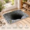 Stone Cave Deep Void View Floor Mat Flannel Rug Soft Non Slip Washable Door Mat For Bathroom Bedroom Kitchen Home Decor