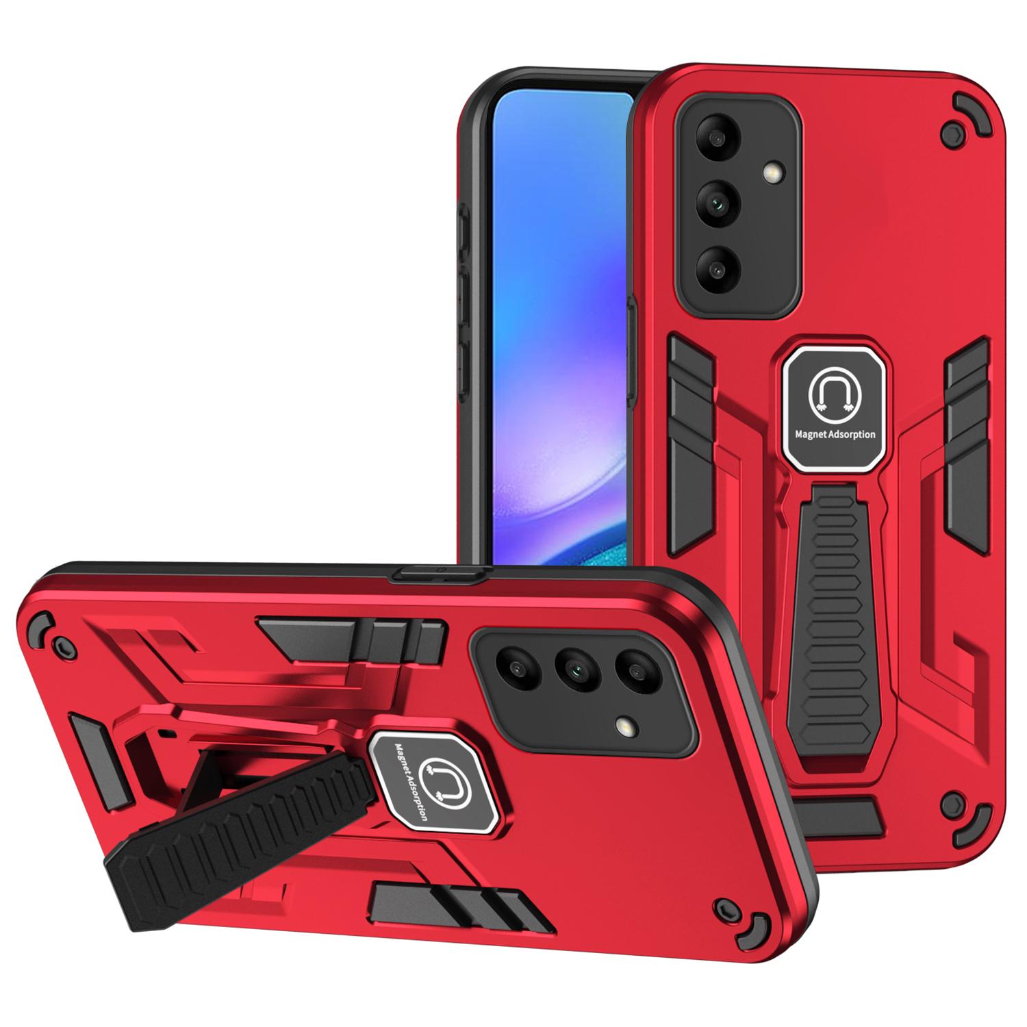 

Чехол-подставка для Samsung Galaxy A05s 4G, гибридный, жесткий ПК, мягкий ТПУ, чехол для телефона Red