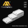 Maitufeng White Aluminum Laptop Water Cooling Radiator 120/240/360mm, 18 Tubes, Threaded Port
