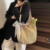 Yogodlns Women Hollow Out Crochet Tote Bag Fashion Knitted Bag Large Capacity Scarf Decor Handbag Female Summer Beach Solid Color Woven Shoulder Bag